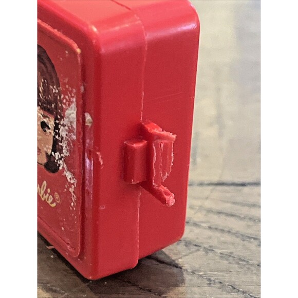 Vintage Barbie Mattel Tutti Let's Play Barbie #3608 Mini Red Doll Case HTF VTG - Picture 2 of 6